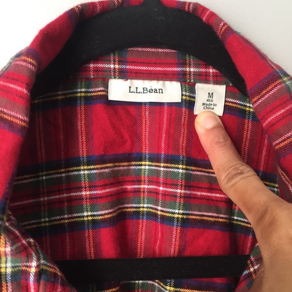 L.L. Bean Plaid Button down shirt - Picture 4 of 5